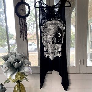 KILLSTAR We Are Dust and Shadow Graphic Tunic Dress size XL